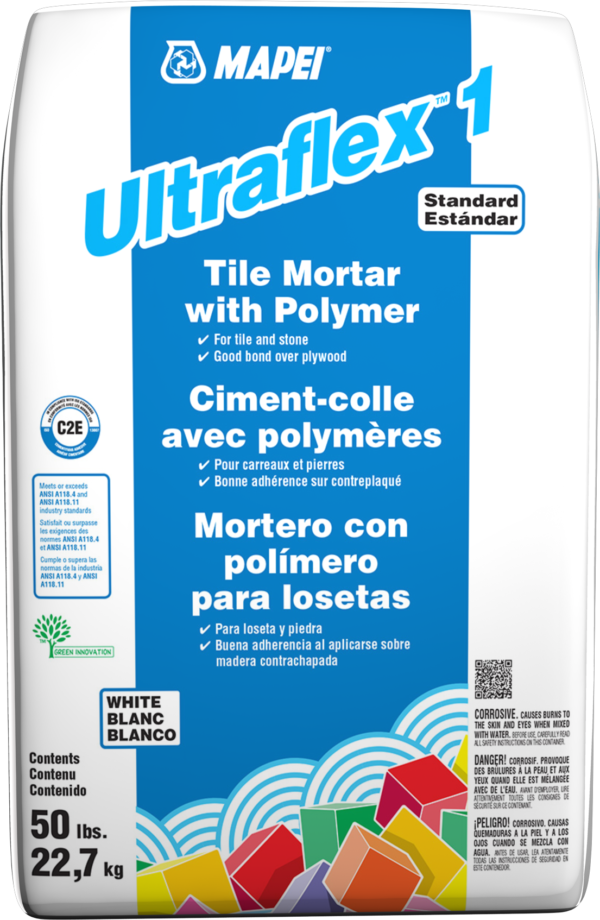 Mapei Ultraflex 1 Polymer-Modified Mortar, White - 50 lb - Image 2