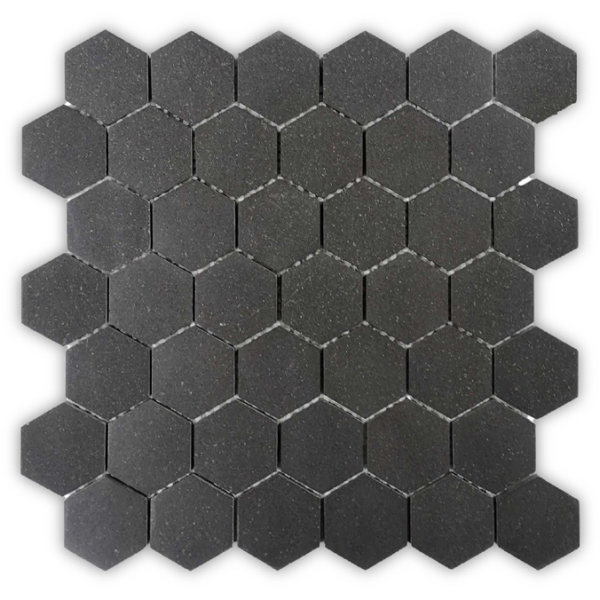 HANA CHARCOAL 2” HEX Mosaic Tile