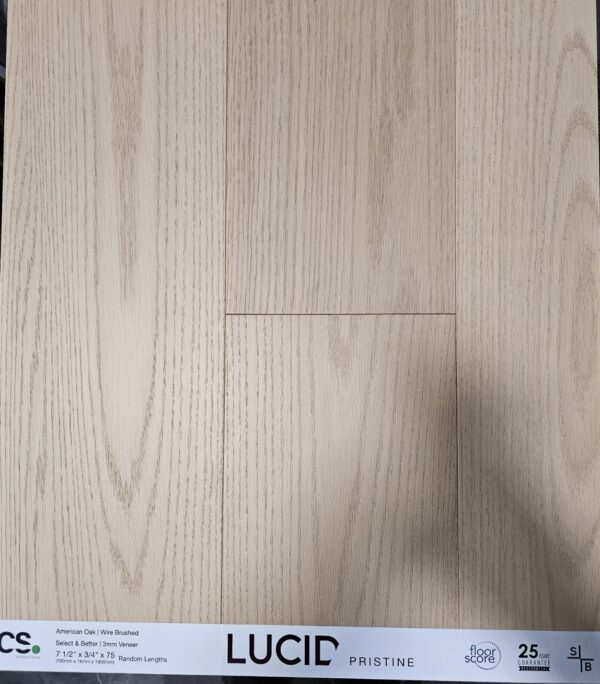 American Oak Plank Engineered Hardwood- PRISTINE LUCID