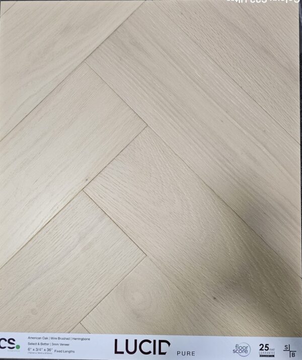 American Oak Herringbone Engineered Hardwood- Pure Lucid