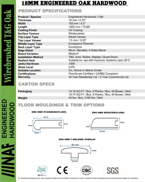 Rome NAF 18mm Engineered Oak Hardwood Flooring - Image 2