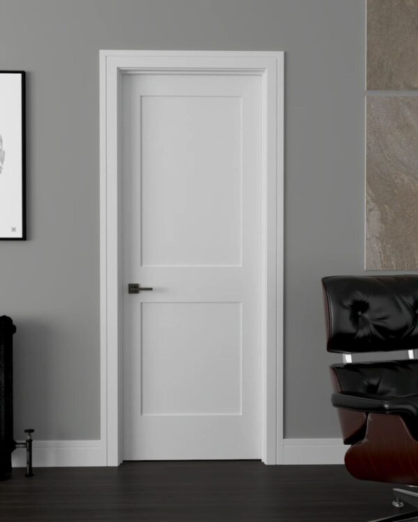 Shaker 2 (Double) Panel 18" To 36" x 80" x 1-3/8"  Hollow Core Interior Door Left And Right - Image 6