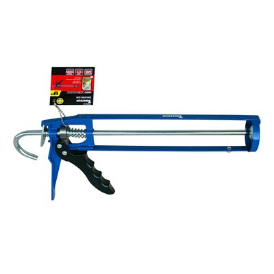 SKELETON-STYLE CAULKING GUN WITH AUTO FLOW STOP 9" BLUE
