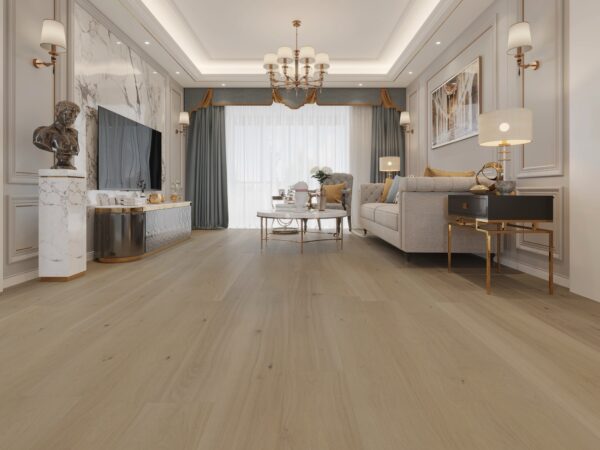 American White Oak Wirebrushed Click Engineered Hardwood 5″ -Naked Oak - Image 2