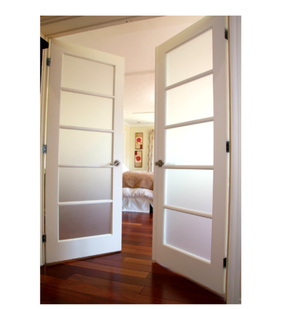 5 Panel 18" To 36" x 80" Privacy Screen (Frosted Glass) Interior Door Left And Right - Image 4