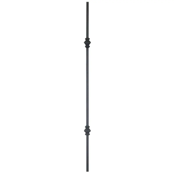 Hollow double Knuckle Spindle Metal Satin Black