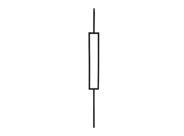 Satin Black Small Rectangle Spindle