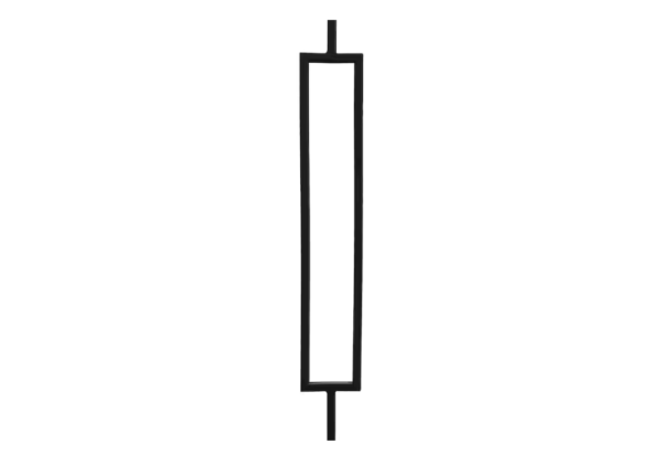 Satin Black Wide Rectangle Spindle